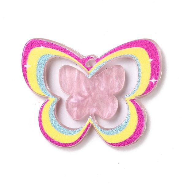 PandaHall Embossed Printed Acrylic Pendants, Butterfly, Colorful, 27x34.5x2mm, Hole: 1.5mm Acrylic Butterfly
PandaHall Embossed Printed Acrylic Pendants, Butterfly, Colorful, 27x34.5x2mm, Hole: 1.5mm Acrylic Butterfly