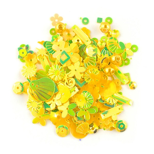 PandaHall Plastic Paillette Beads, Sequin Beads, Mixed Shapes, Yellow, 4~19x4~13x0.1mm, Hole: 1~3.9mm Plastic Mixed Shapes Yellow
PandaHall Plastic Paillette Beads, Sequin Beads, Mixed Shapes, Yellow, 4~19x4~13x0.1mm, Hole: 1~3.9mm Plastic Mixed Shapes Yellow