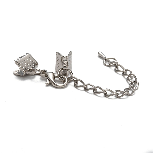 PandaHall Iron Chain Extender, with Ribbon Ends, Alloy Lobster Claw Clasps and Teardrop Charms, Platinum, 33mm long, Lobster Claw Clasps...
PandaHall Iron Chain Extender, with Ribbon Ends, Alloy Lobster Claw Clasps and Teardrop Charms, Platinum, 33mm long, Lobster Claw Clasps...