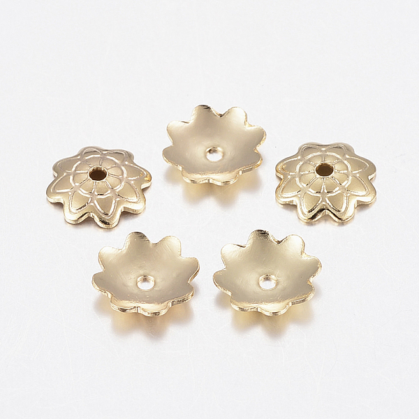 PandaHall 304 Stainless Steel Bead Caps, Flower, Multi-Petal, Golden, 7.5x1.5mm, Hole: 1mm 304 Stainless Steel
PandaHall 304 Stainless Steel Bead Caps, Flower, Multi-Petal, Golden, 7.5x1.5mm, Hole: 1mm 304 Stainless Steel