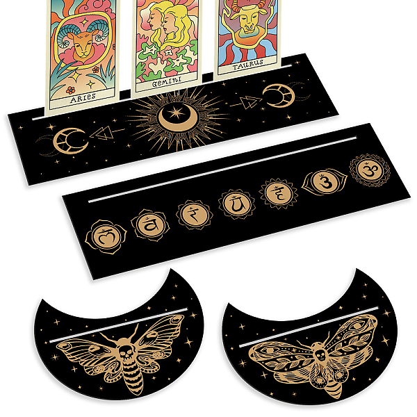 PandaHall 4Pcs 4 Style Wooden Tarot Card Stand Holder, Tarot Card Altar Stand, for Witch Divination Tools, Moon & Rectangle, Mixed Patterns...
PandaHall 4Pcs 4 Style Wooden Tarot Card Stand Holder, Tarot Card Altar Stand, for Witch Divination Tools, Moon & Rectangle, Mixed Patterns...