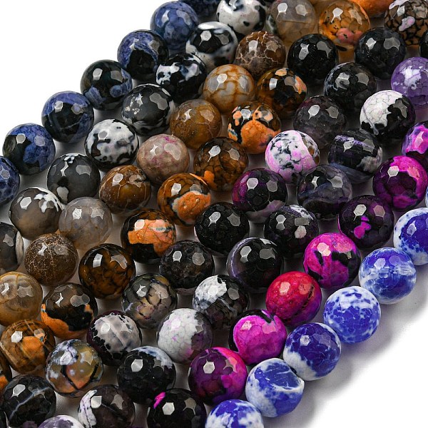PandaHall Faceted Natural Fire Crackle Agate Beads Strands, Round, Dyed & Heated, Mixed Color, 12mm, Hole: 1.6mm, about 31pcs/strand..., Multicolor
PandaHall Faceted Natural Fire Crackle Agate Beads Strands, Round, Dyed & Heated, Mixed Color, 12mm, Hole: 1.6mm, about 31pcs/strand..., Multicolor