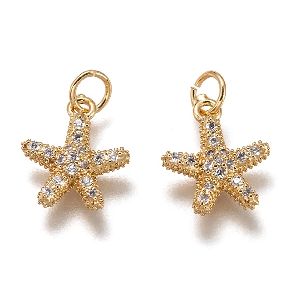 PandaHall Brass Micro Pave Clear Cubic Zirconia Charms, Cadmium Free & Lead Free, Long-Lasting Plated, Starfish Shape, Golden, 13.5x11.5x3mm...
PandaHall Brass Micro Pave Clear Cubic Zirconia Charms, Cadmium Free & Lead Free, Long-Lasting Plated, Starfish Shape, Golden, 13.5x11.5x3mm...