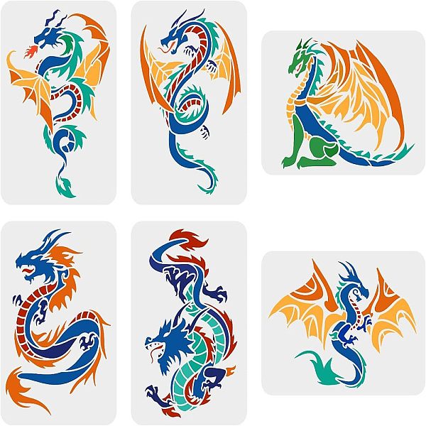PandaHall FINGERINSPIRE 6 Pcs Dragons Stencil 29.7x21cm Plastic Dragon Drawing Painting Stencils Reusable Flying Dragons Stencils Dragon...
PandaHall FINGERINSPIRE 6 Pcs Dragons Stencil 29.7x21cm Plastic Dragon Drawing Painting Stencils Reusable Flying Dragons Stencils Dragon...