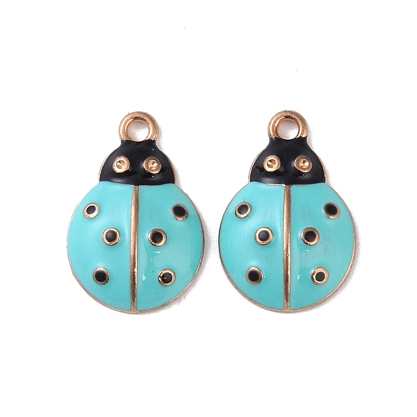 PandaHall Alloy Enamel Pendants, Cadmium Free & Lead Free, Golden, Ladybug Charm, Dark Turquoise, 21.5x14x5mm, Hole: 2mm Alloy+Enamel..., Cyan
PandaHall Alloy Enamel Pendants, Cadmium Free & Lead Free, Golden, Ladybug Charm, Dark Turquoise, 21.5x14x5mm, Hole: 2mm Alloy+Enamel..., Cyan