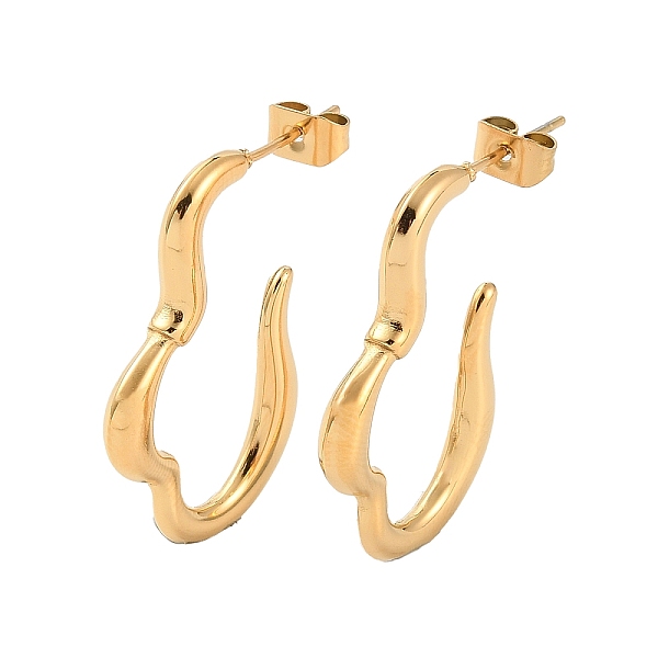 PandaHall Ion Plating(IP) 304 Stainless Steel Twist Stud Earrings, Half Hoop Earrings for Women, Golden, 27x3mm 304 Stainless Steel Twist
PandaHall Ion Plating(IP) 304 Stainless Steel Twist Stud Earrings, Half Hoop Earrings for Women, Golden, 27x3mm 304 Stainless Steel Twist
