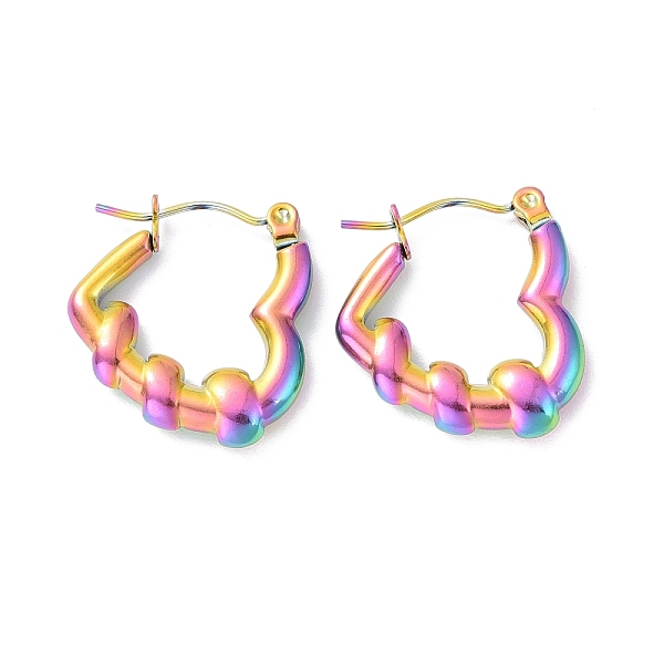 PandaHall Ion Plating(IP) Rainbow Color 304 Stainless Steel Heart Hoop Earrings for Women, 20x18.5x3.5mm, Pin: 0.8mm 304 Stainless Steel...
PandaHall Ion Plating(IP) Rainbow Color 304 Stainless Steel Heart Hoop Earrings for Women, 20x18.5x3.5mm, Pin: 0.8mm 304 Stainless Steel...
