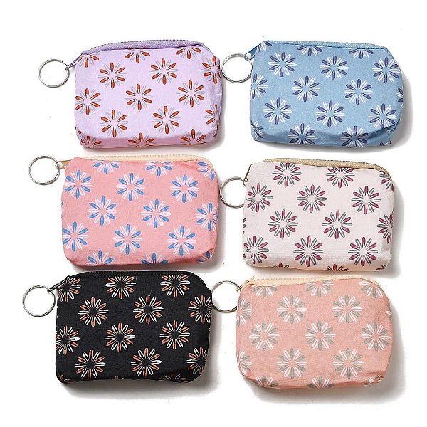 PandaHall Flower Print Cotton Cloth Wallets with Alloy Zipper, Rectangle with Iron Ring, Mixed Color, 9x11x0.9cm Cotton Rectangle
PandaHall Flower Print Cotton Cloth Wallets with Alloy Zipper, Rectangle with Iron Ring, Mixed Color, 9x11x0.9cm Cotton Rectangle