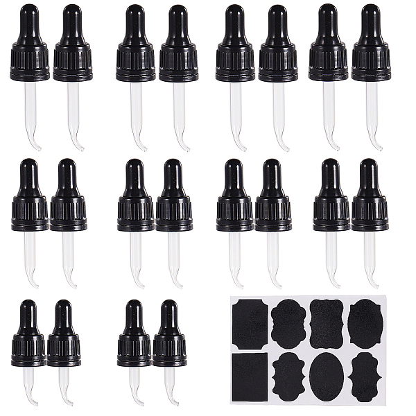 PandaHall Essential Oil Bent Tip Glass Dropper, with Plastic Caps and Chalkboard Sticker Labels, Black, 50x10x7mm Glass Others Black
PandaHall Essential Oil Bent Tip Glass Dropper, with Plastic Caps and Chalkboard Sticker Labels, Black, 50x10x7mm Glass Others Black