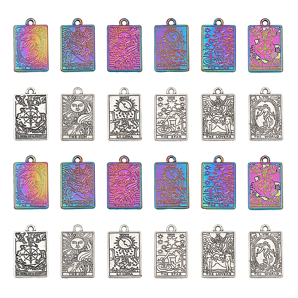 PandaHall CHGCRAFT 24Pcs 12 Style Rack Plating Alloy Pendants, Rectangle with Tarot Charms, Mixed Color, 23.5x14.5x1.5mm, Hole: 1.8mm...
PandaHall CHGCRAFT 24Pcs 12 Style Rack Plating Alloy Pendants, Rectangle with Tarot Charms, Mixed Color, 23.5x14.5x1.5mm, Hole: 1.8mm...