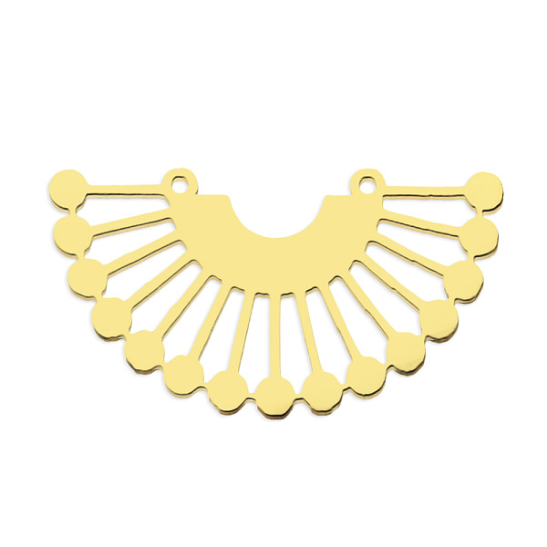 PandaHall 201 Stainless Steel Pendant Links, Laser Cut, Vacuum Plating, Fan, Golden, 19.5x36x1mm, Hole: 1.2mm 201 Stainless Steel Fan
PandaHall 201 Stainless Steel Pendant Links, Laser Cut, Vacuum Plating, Fan, Golden, 19.5x36x1mm, Hole: 1.2mm 201 Stainless Steel Fan