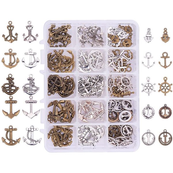 PandaHall Tibetan Style Pendants, Anchor & Helm, Mixed Color, 23x20x2mm, Hole: 2mm Alloy Anchor & Helm Multicolor
PandaHall Tibetan Style Pendants, Anchor & Helm, Mixed Color, 23x20x2mm, Hole: 2mm Alloy Anchor & Helm Multicolor