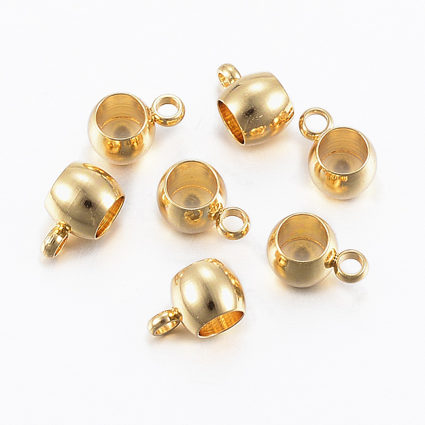 PandaHall 304 Stainless Steel Tube Bails, Loop Bails, Bail Beads, Barrel, Real 18K Gold Plated, 9x5x6mm, Hole: 1.8mm, Inner Diameter: 4mm...
PandaHall 304 Stainless Steel Tube Bails, Loop Bails, Bail Beads, Barrel, Real 18K Gold Plated, 9x5x6mm, Hole: 1.8mm, Inner Diameter: 4mm...