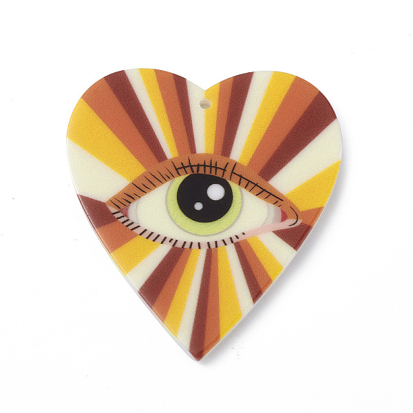 PandaHall Printed Acrylic Pendants, Heart with Eye Charm, Colorful, 47.5x42.5x2.5mm, Hole: 1.6mm Acrylic Heart Brown
PandaHall Printed Acrylic Pendants, Heart with Eye Charm, Colorful, 47.5x42.5x2.5mm, Hole: 1.6mm Acrylic Heart Brown