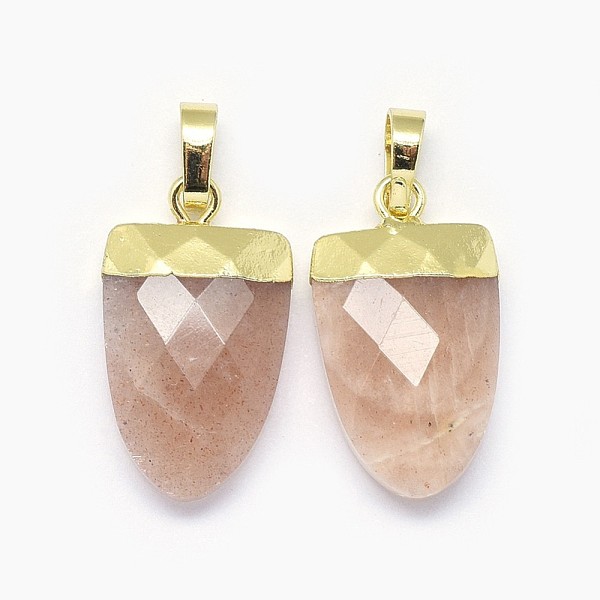 PandaHall Natural Sunstone Pendants, with Long-Lasting Plated Brass Findings, Faceted, Scabbard, Golden, 18~19x11x5mm, Hole: 4x6mm Sunstone...
PandaHall Natural Sunstone Pendants, with Long-Lasting Plated Brass Findings, Faceted, Scabbard, Golden, 18~19x11x5mm, Hole: 4x6mm Sunstone...