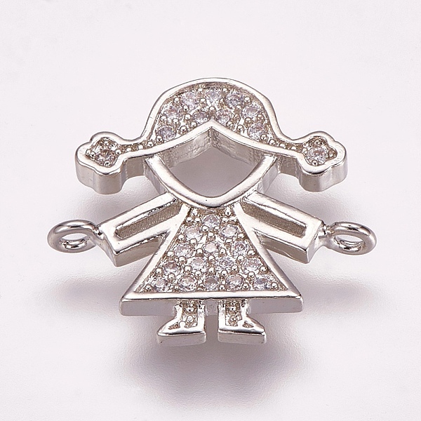 PandaHall Brass Micro Pave Cubic Zirconia Links, Girl, Platinum, 17x18x2mm, Hole: 1.5mm Brass+Cubic Zirconia Human
PandaHall Brass Micro Pave Cubic Zirconia Links, Girl, Platinum, 17x18x2mm, Hole: 1.5mm Brass+Cubic Zirconia Human