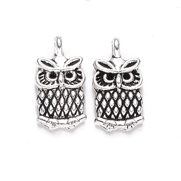 PandaHall Tibetan Style Alloy Charms, Owl, Cadmium Free & Lead Free, Antique Silver, 14x7x3mm, Hole: 1.4mm, about 1690pcs/1000g Alloy Owl
PandaHall Tibetan Style Alloy Charms, Owl, Cadmium Free & Lead Free, Antique Silver, 14x7x3mm, Hole: 1.4mm, about 1690pcs/1000g Alloy Owl