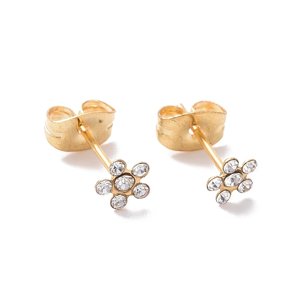 PandaHall Rhinestone Flower Stud Earrings with 316L Surgical Stainless Steel Pins, Gold Plated 304 Stainless Steel Jewelry for Women..., Clear
PandaHall Rhinestone Flower Stud Earrings with 316L Surgical Stainless Steel Pins, Gold Plated 304 Stainless Steel Jewelry for Women..., Clear