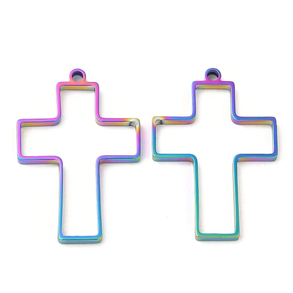 PandaHall 304 Stainless Steel Open Back Bezel Cross Pendants, For DIY UV Resin, Epoxy Resin, Pressed Flower Jewelry, Rainbow Color...
PandaHall 304 Stainless Steel Open Back Bezel Cross Pendants, For DIY UV Resin, Epoxy Resin, Pressed Flower Jewelry, Rainbow Color...