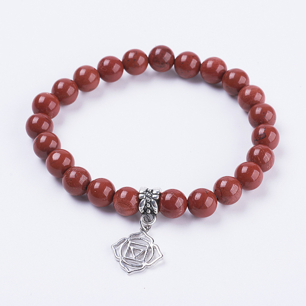 PandaHall Natural Red Jasper Stretch Bracelets, with Brass Pendants, Flower, 2-1/8 inch(53mm) Red Jasper Red
PandaHall Natural Red Jasper Stretch Bracelets, with Brass Pendants, Flower, 2-1/8 inch(53mm) Red Jasper Red