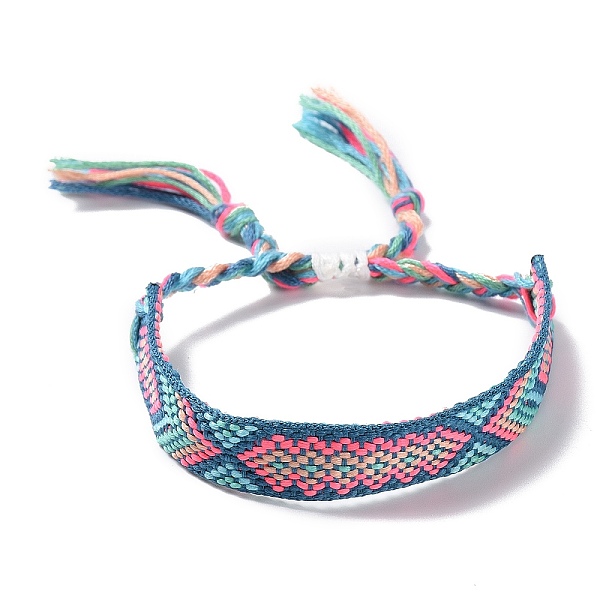 PandaHall Polyester-cotton Braided Rhombus Pattern Cord Bracelet, Ethnic Tribal Adjustable Brazilian Bracelet for Women, Light Blue...
PandaHall Polyester-cotton Braided Rhombus Pattern Cord Bracelet, Ethnic Tribal Adjustable Brazilian Bracelet for Women, Light Blue...