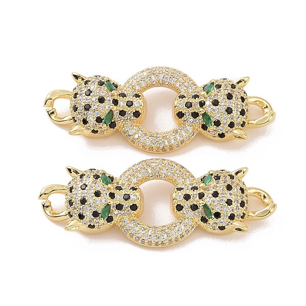 PandaHall Brass Micro Pave Colorful Cubic Zirconia Connector Charms, Leopard Links, Real 18K Gold Plated, 16x41x7mm, Hole: 3x3mm Brass+Cubic...
PandaHall Brass Micro Pave Colorful Cubic Zirconia Connector Charms, Leopard Links, Real 18K Gold Plated, 16x41x7mm, Hole: 3x3mm Brass+Cubic...