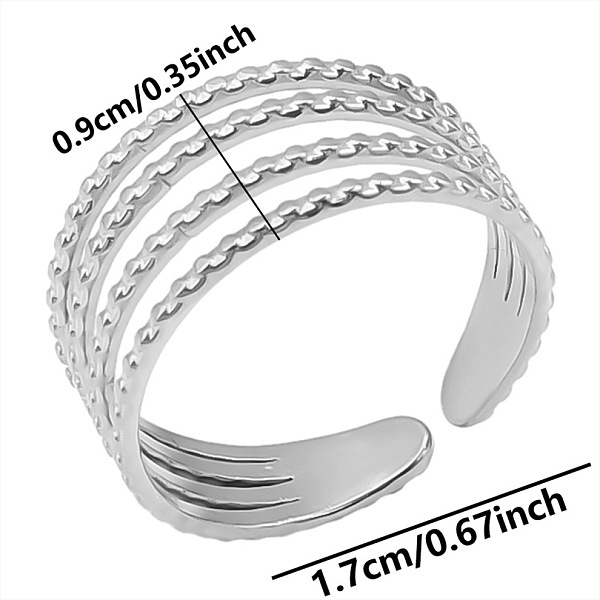 PandaHall Geometric Minimalist Hollow 304 Stainless Steel Cuff Rings, Wide Band Open Rings Stainless Steel
PandaHall Geometric Minimalist Hollow 304 Stainless Steel Cuff Rings, Wide Band Open Rings Stainless Steel