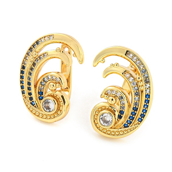 PandaHall Twist Wave Rack Plating Brass Micro Pave Cubic Zirconia Stud Earring, Long-Lasting Plated, Cadmium Free & Lead Free, Real 18K Gold...
PandaHall Twist Wave Rack Plating Brass Micro Pave Cubic Zirconia Stud Earring, Long-Lasting Plated, Cadmium Free & Lead Free, Real 18K Gold...