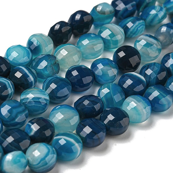 PandaHall Natural Banded Agate Beads Strands, Faceted, Dyed, Flat Round, Royal Blue, 7~8x5~6mm, Hole: 1.2mm, about 47~49pcs/strand...
PandaHall Natural Banded Agate Beads Strands, Faceted, Dyed, Flat Round, Royal Blue, 7~8x5~6mm, Hole: 1.2mm, about 47~49pcs/strand...