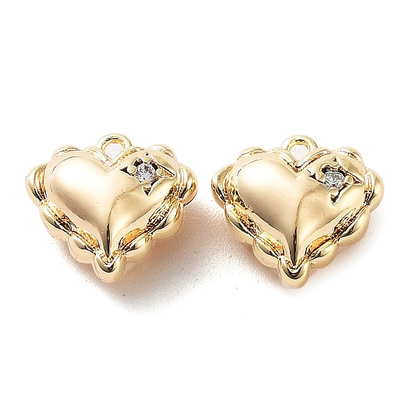 PandaHall Rack Plating Brass Micro Pave Cubic Zirconia Pendants, Heart Charm, Real 18K Gold Plated, 9x10x5mm, Hole: 1mm Brass+Cubic Zirconia..., Clear
PandaHall Rack Plating Brass Micro Pave Cubic Zirconia Pendants, Heart Charm, Real 18K Gold Plated, 9x10x5mm, Hole: 1mm Brass+Cubic Zirconia..., Clear