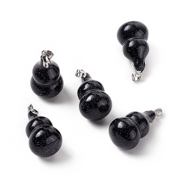 PandaHall Synthetic Blue Goldstone Pendants, with Platinum Tone Brass Findings, Gourd Charm, 29.5x18mm, Hole: 6x4mm Blue Goldstone...
PandaHall Synthetic Blue Goldstone Pendants, with Platinum Tone Brass Findings, Gourd Charm, 29.5x18mm, Hole: 6x4mm Blue Goldstone...