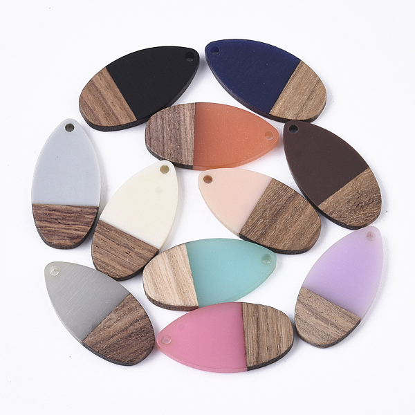 PandaHall Resin & Walnut Wood Pendants, Waxed, Teardrop, Mixed Color, 31x16x3.5~4mm, Hole: 1.5mm Resin+Wood Teardrop Multicolor
PandaHall Resin & Walnut Wood Pendants, Waxed, Teardrop, Mixed Color, 31x16x3.5~4mm, Hole: 1.5mm Resin+Wood Teardrop Multicolor