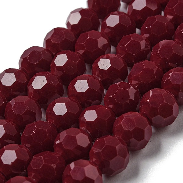 PandaHall Opaque Glass Beads Stands, Faceted(32 Facets), Round, FireBrick, 10mm, Hole: 1.8mm, about 66~68pcs/strand, 24.02''~24.13''..., Red
PandaHall Opaque Glass Beads Stands, Faceted(32 Facets), Round, FireBrick, 10mm, Hole: 1.8mm, about 66~68pcs/strand, 24.02''~24.13''..., Red