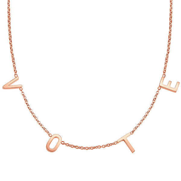 PandaHall SHEGRACE Stainless Steel Pendant Necklaces, with Cable Chains and Lobster Claw Clasps, Word VOTE, Rose Gold, 17.9 inch(45.5cm)...
PandaHall SHEGRACE Stainless Steel Pendant Necklaces, with Cable Chains and Lobster Claw Clasps, Word VOTE, Rose Gold, 17.9 inch(45.5cm)...
