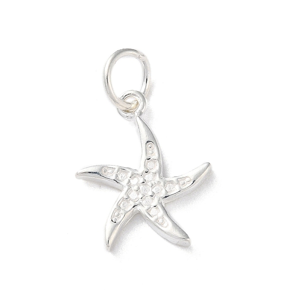 PandaHall 925 Sterling Silver Sea Animal Starfish Charms, with Jump Rings, Starfish, 13.5x11x1.6mm, Hole: 3.6mm Sterling Silver Starfish
PandaHall 925 Sterling Silver Sea Animal Starfish Charms, with Jump Rings, Starfish, 13.5x11x1.6mm, Hole: 3.6mm Sterling Silver Starfish