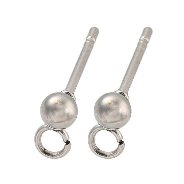 PandaHall 304 Stainless Steel Stud Earring Findings, Round, Stainless Steel Color, 14x3x3mm, Hole: 1.8mm, Pin: 10x0.8mm 304 Stainless Steel...
PandaHall 304 Stainless Steel Stud Earring Findings, Round, Stainless Steel Color, 14x3x3mm, Hole: 1.8mm, Pin: 10x0.8mm 304 Stainless Steel...