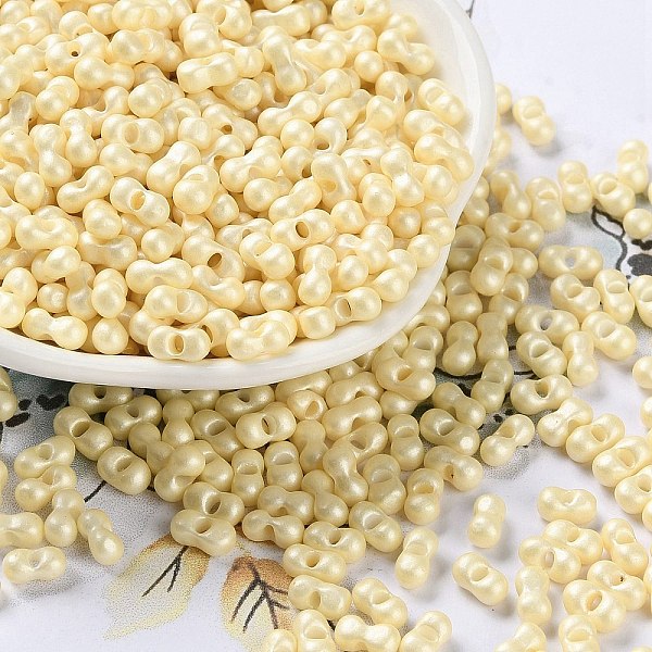 PandaHall Glass Seed Beads, Opaque Colours Luster, Peanut, Light Yellow, 5~6x2.5~3x3~3.5mm, Hole: 1~1.2mm, about 5000pcs/pound Glass Peanut
PandaHall Glass Seed Beads, Opaque Colours Luster, Peanut, Light Yellow, 5~6x2.5~3x3~3.5mm, Hole: 1~1.2mm, about 5000pcs/pound Glass Peanut