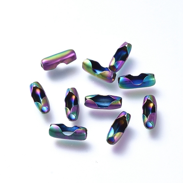 PandaHall Ion Plating(IP) 304 Stainless Steel Ball Chain Connectors, Rainbow Color, 9x3mm, Fit for 3mm ball chain 304 Stainless Steel
PandaHall Ion Plating(IP) 304 Stainless Steel Ball Chain Connectors, Rainbow Color, 9x3mm, Fit for 3mm ball chain 304 Stainless Steel