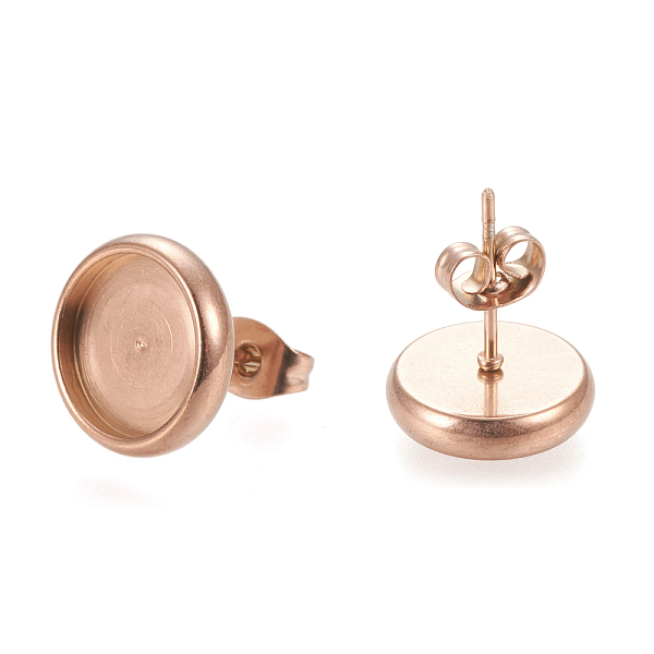 PandaHall Ion Plating(IP) 304 Stainless Steel Stud Earring Settings, with Ear Nuts, Flat Round, Rose Gold, 12.5mm, Pin: 0.8mm, Tray: 10mm...
PandaHall Ion Plating(IP) 304 Stainless Steel Stud Earring Settings, with Ear Nuts, Flat Round, Rose Gold, 12.5mm, Pin: 0.8mm, Tray: 10mm...