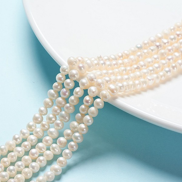 PandaHall Natural Cultured Freshwater Pearl Beads Strands, Nice for Mother's Day Jewelry Making, Potato, White, 5~6mm, Hole: 0.8mm, about...
PandaHall Natural Cultured Freshwater Pearl Beads Strands, Nice for Mother's Day Jewelry Making, Potato, White, 5~6mm, Hole: 0.8mm, about...