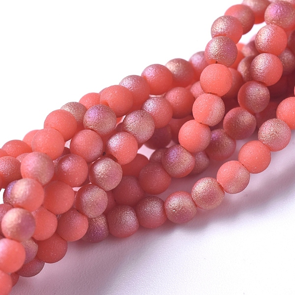 PandaHall Electroplated Frosted Glass Bead Strands, Round, Tomato, 2.5mm, Hole: 0.7mm, about 150pcs/strand, 15.35 inch(39cm) Glass Round Red
PandaHall Electroplated Frosted Glass Bead Strands, Round, Tomato, 2.5mm, Hole: 0.7mm, about 150pcs/strand, 15.35 inch(39cm) Glass Round Red