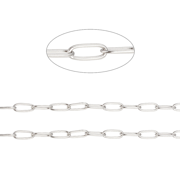 PandaHall 304 Stainless Steel Paperclip Chains, Soldered, with Spool, Stainless Steel Color, 4.8x2.5x0.5mm, about 65.61 Feet(20m)/roll 304...
PandaHall 304 Stainless Steel Paperclip Chains, Soldered, with Spool, Stainless Steel Color, 4.8x2.5x0.5mm, about 65.61 Feet(20m)/roll 304...