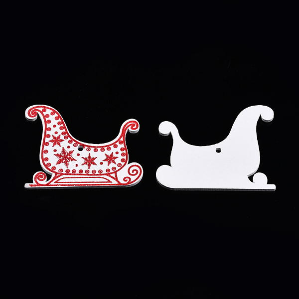 PandaHall Christmas Spray Painted Wood Big Pendants, with Single-Sided Printed, Sleigh/Sled Charm with Snowflake Pattern, White, 43x54x2.5mm...
PandaHall Christmas Spray Painted Wood Big Pendants, with Single-Sided Printed, Sleigh/Sled Charm with Snowflake Pattern, White, 43x54x2.5mm...