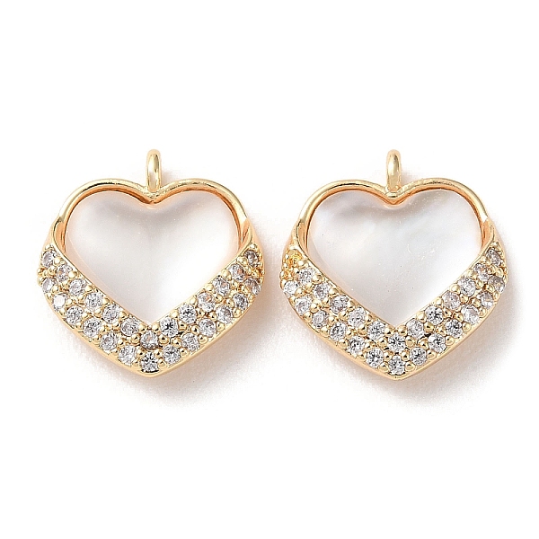 PandaHall Brass Micro Pave Cubic Zirconia & Sea Shell Charms, Heart, Real 18K Gold Plated, 13x11.5x3.5mm, Hole: 1.2mm Brass+Cubic Zirconia..., Clear
PandaHall Brass Micro Pave Cubic Zirconia & Sea Shell Charms, Heart, Real 18K Gold Plated, 13x11.5x3.5mm, Hole: 1.2mm Brass+Cubic Zirconia..., Clear