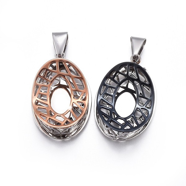 PandaHall 304 Stainless Steel Hollow Pendants, Oval with Nest, Mixed Color, 32.3x21.5x8.4mm, Hole: 4x8.4mm 304 Stainless Steel Oval
PandaHall 304 Stainless Steel Hollow Pendants, Oval with Nest, Mixed Color, 32.3x21.5x8.4mm, Hole: 4x8.4mm 304 Stainless Steel Oval