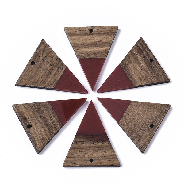 PandaHall Resin & Walnut Wood Pendants, Triangle, Dark Red, 37.5x31x3mm, Hole: 1.8mm Resin+Wood Triangle Red
PandaHall Resin & Walnut Wood Pendants, Triangle, Dark Red, 37.5x31x3mm, Hole: 1.8mm Resin+Wood Triangle Red