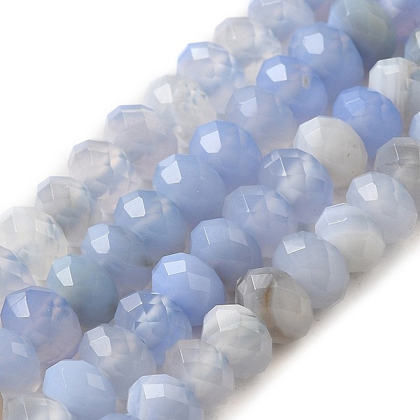 PandaHall Natural Banded Agate/Striped Agate Beads Strands, Dyed & Heated, Faceted Rondelle, Cornflower Blue, 6x4mm, Hole: 1.2mm, about...
PandaHall Natural Banded Agate/Striped Agate Beads Strands, Dyed & Heated, Faceted Rondelle, Cornflower Blue, 6x4mm, Hole: 1.2mm, about...