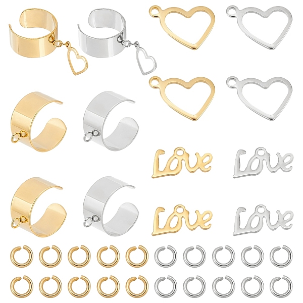 PandaHall UNICRAFTALE 2 Colors 6 1/2 DIY Cuff Ring Making Kit Including 8Pcs Stainless Steel Blank Cuff Ring with Loop 4Pcs Heart Charms...
PandaHall UNICRAFTALE 2 Colors 6 1/2 DIY Cuff Ring Making Kit Including 8Pcs Stainless Steel Blank Cuff Ring with Loop 4Pcs Heart Charms...