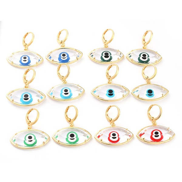 PandaHall Brass Glass Huggie Hoop Earrings, with Enamel, Evil Eye, Golden, Mixed Color, 30mm, Pin: 0.6mm Glass Evil Eye Multicolor
PandaHall Brass Glass Huggie Hoop Earrings, with Enamel, Evil Eye, Golden, Mixed Color, 30mm, Pin: 0.6mm Glass Evil Eye Multicolor