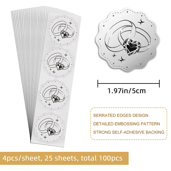 PandaHall CRASPIRE 100pcs Self-adhesive Silver Foil Embossed Stickers Medal Decoration Sticker, Ring Pattern Stickers Graduation Corporate...
PandaHall CRASPIRE 100pcs Self-adhesive Silver Foil Embossed Stickers Medal Decoration Sticker, Ring Pattern Stickers Graduation Corporate...